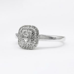 Infinity X.O Diamond Ring in Sterling Silver